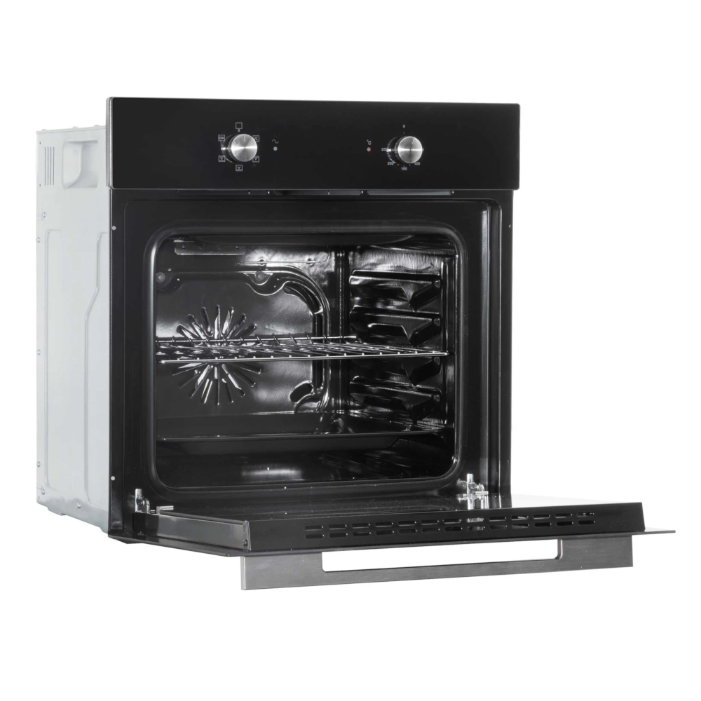 Baridi DH124 Built-in Fan Assisted Integrated Electric Oven 60cm, 55 Litre Capacity, 5 Functions, Black