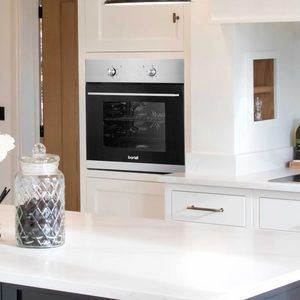 Baridi DH125 Built-in Fan Assisted Integrated Electric Oven 60cm, 55 Litre Capacity, 5 Functions, Stainless Steel