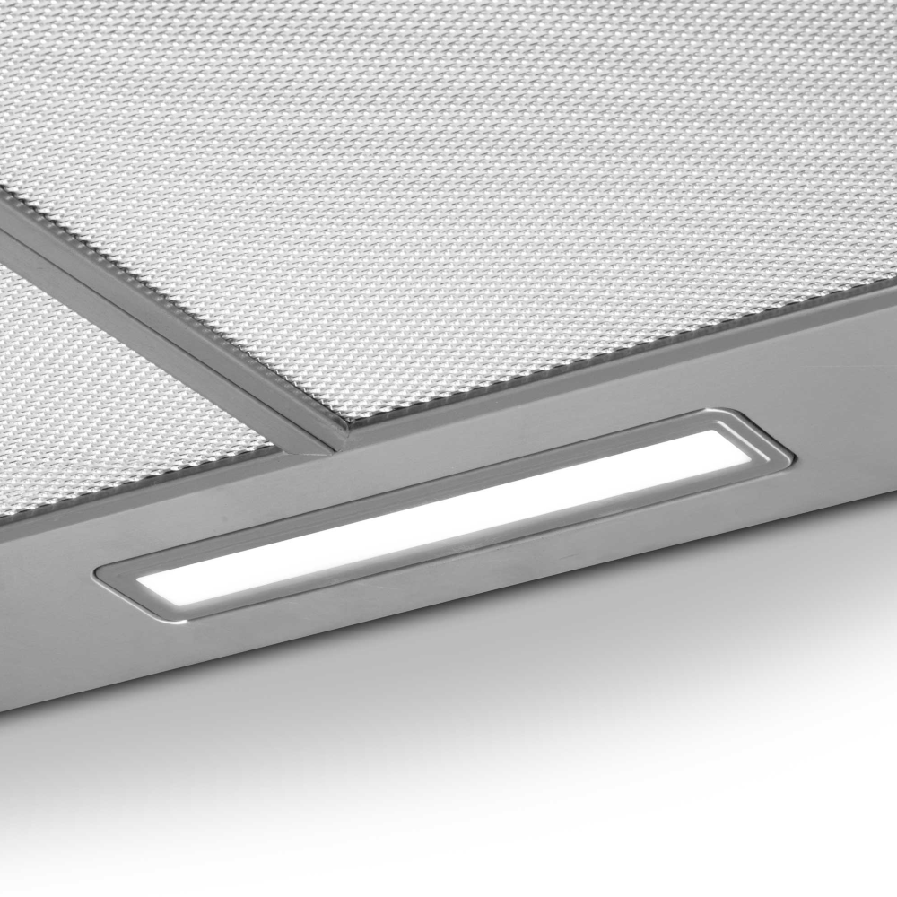 Baridi DH127 Chimney Style Electric Cooker Extractor Hood with Carbon Filters 90cm, LED Light, Stainless Steel