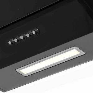 Baridi DH129 Angled Glass Electric Cooker Extractor Hood with Carbon Filters 60cm, Black
