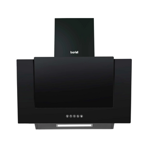 Baridi DH129 Angled Glass Electric Cooker Extractor Hood with Carbon Filters 60cm, Black