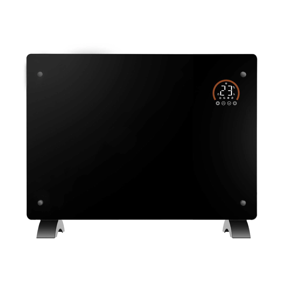 Baridi DH137 Electric Glass Panel Radiator Heater with 24/7 Timer, Wi-Fi Enabled, Remote Control, 1500W, Black