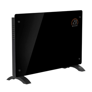 Baridi DH139 Electric Glass Panel Radiator Heater with 24/7 Timer, Wi-Fi Enabled, Remote Control, 2000W, Black