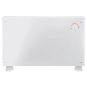 Baridi DH140 Electric Glass Panel Radiator Heater with 24/7 Timer, Wi-Fi Enabled, Remote Control, 2000W, White