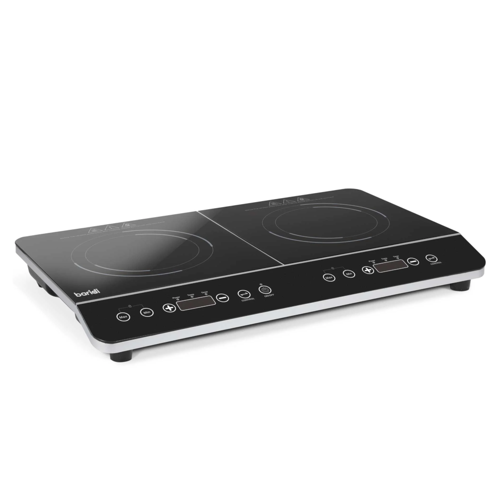 Baridi DH146 Portable Induction Cooker Hob with 2 Cooking Zones 60cm, 10 Power Settings, Timer Function, Black