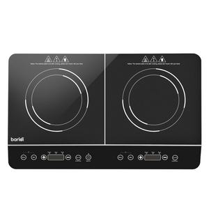 Baridi DH146 Portable Induction Cooker Hob with 2 Cooking Zones 60cm, 10 Power Settings, Timer Function, Black