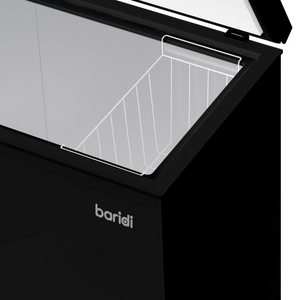 Baridi DH151 DH152 DH153 Freestanding Chest Freezer, Adjustable Thermostat, Black