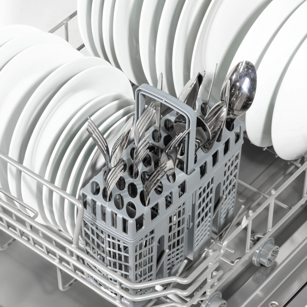Baridi DH166 DH267 Slimline Freestanding Dishwasher 45cm with 10 Place Settings, 8 Programmes