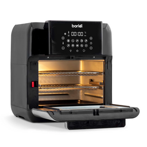 Baridi DH170 Air Fryer and Rotisserie Combi with Touch Controls, 12 Litre Capacity, 10 Preset Functions, Black Silver