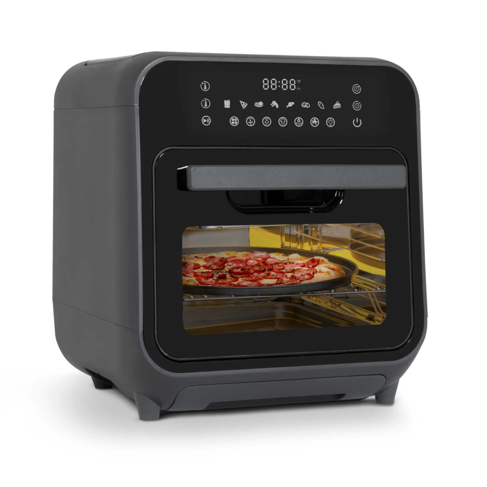 Baridi DH171 Steam Air Fryer Oven Cooker Combi with Touch Controls, 15 Litre Capacity, 8 Preset Functions, Black
