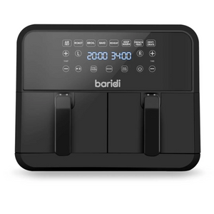 Baridi DH172 Dual Zone Air Fryer with Digital Controls, 8 Litre Capacity, 8 Preset Functions, Black