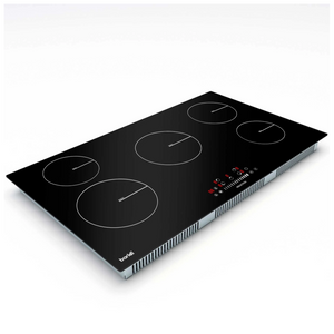 Baridi DH180 Built-in Electric Integrated Induction Cooker Hob with 5 Cooking Zones 90cm, Touch Control, Timer, 9300W, Black Glass