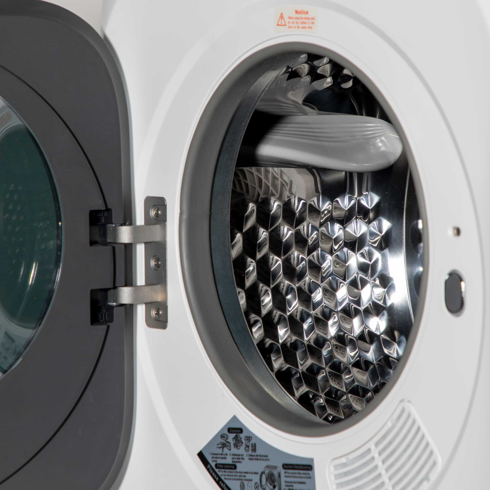 Baridi DH192 Portable Table Counter Top Mini Tumble Dryer, 2.5kg Drum Capacity, 5 Functions, Mechanical Controls, White