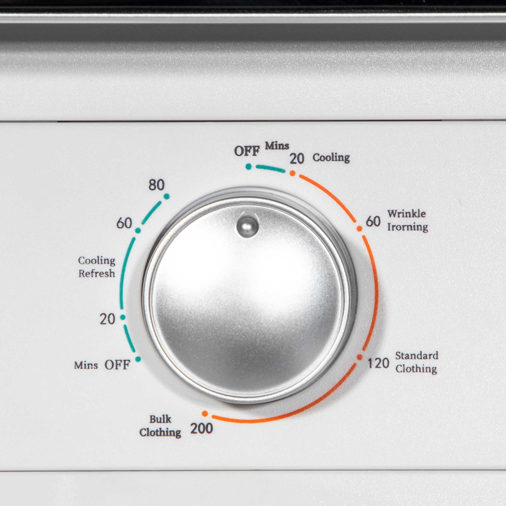 Baridi DH192 Portable Table Counter Top Mini Tumble Dryer, 2.5kg Drum Capacity, 5 Functions, Mechanical Controls, White