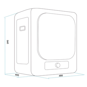 Baridi DH192 Portable Table Counter Top Mini Tumble Dryer, 2.5kg Drum Capacity, 5 Functions, Mechanical Controls, White
