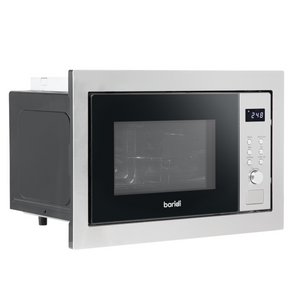 Baridi DH197 Built-in Integrated Electric Microwave Cooking Oven with Grill, 25 Litre Capacity, 900W, Stainless Steel