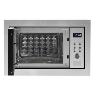 Baridi DH197 Built-in Integrated Electric Microwave Cooking Oven with Grill, 25 Litre Capacity, 900W, Stainless Steel