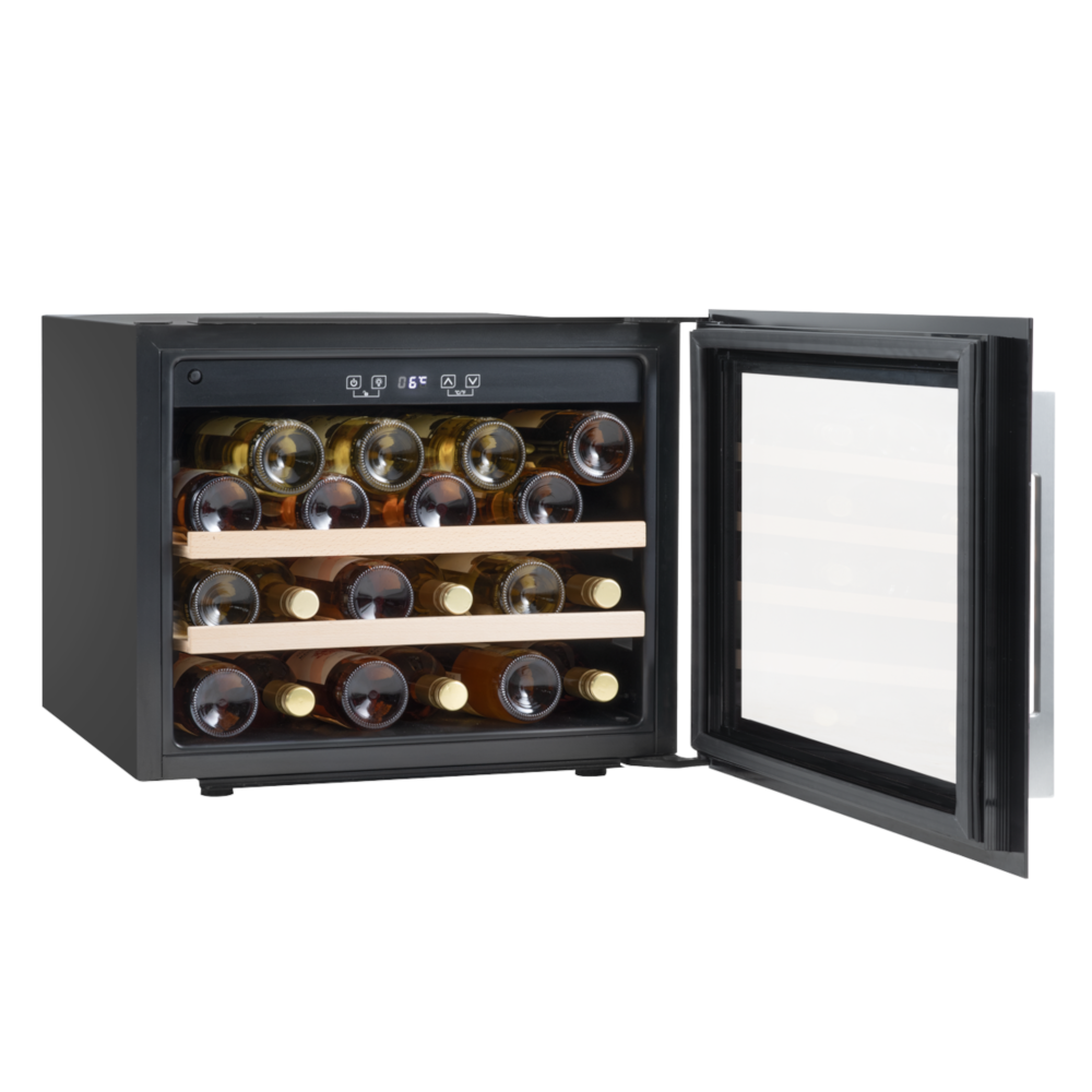 Baridi DH205 Built In Wine Cooler Fridge with Digital Touchscreen Controls, LED Light, 28 Bottle Capacity, Black