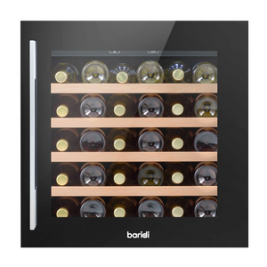 Baridi DH206 Built In Wine Cooler Fridge with Digital Touchscreen Controls, LED Light, 36 Bottle Capacity, Black