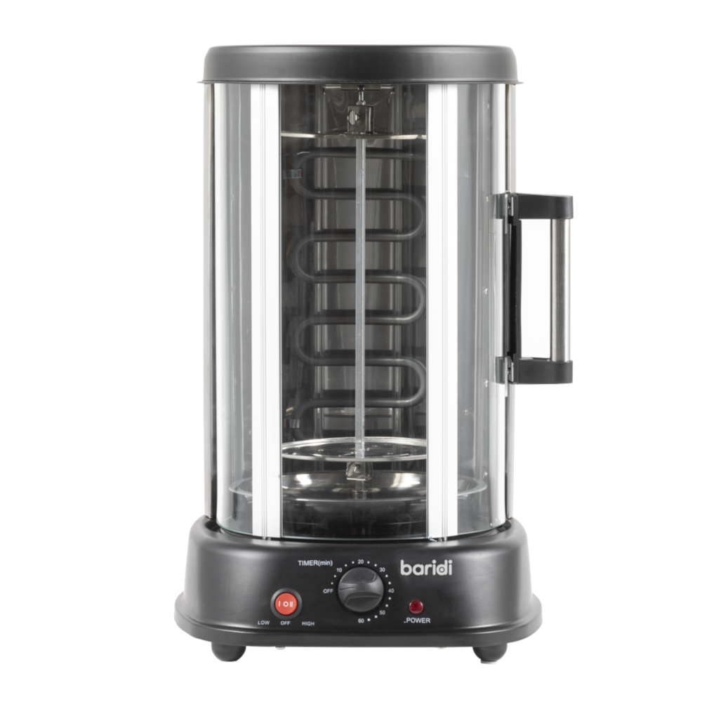 Baridi DH216 Vertical 360° Rotating Rotisserie Smokeless Grill Cooker, 21 Litre Capacity, 1500W, Black