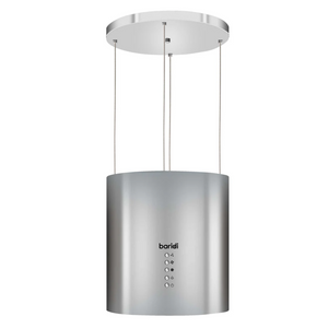 Baridi DH220 Pendant Style Island Electric Cooker Extractor Hood with Carbon Filters 35cm, LED Light, Stainless Steel