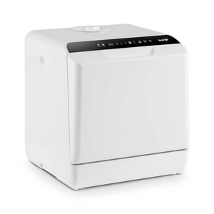 Baridi DH224A Mini Portable Tabletop Counter Dishwasher, 5 Litre Capacity, 2-4 Place Settings, 5 Programmes, White