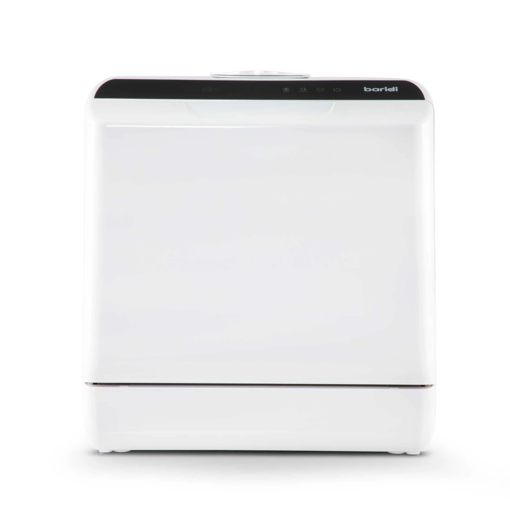 Baridi DH224A Mini Portable Tabletop Counter Dishwasher, 5 Litre Capacity, 2-4 Place Settings, 5 Programmes, White
