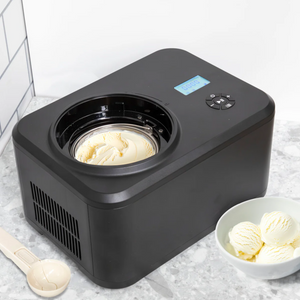 Baridi DH240 Automatic Churning Ice Cream Maker Machine with Fast Freeze Compressor Cooling, 1.5 Litre Capacity, Black