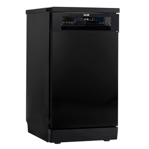 Baridi DH267 Slimline Freestanding Dishwasher 45cm, 10 Place Settings, 8 Programmes, Black