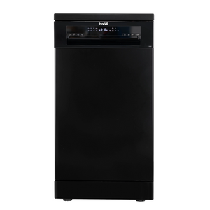 Baridi DH267 Slimline Freestanding Dishwasher 45cm, 10 Place Settings, 8 Programmes, Black