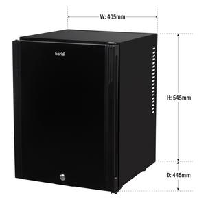 Baridi DH58 Ultra Quiet Freestanding Drinks, Beer and Wine Mini Cooler Fridge with LED Light, 35 Litre Capacity, Black