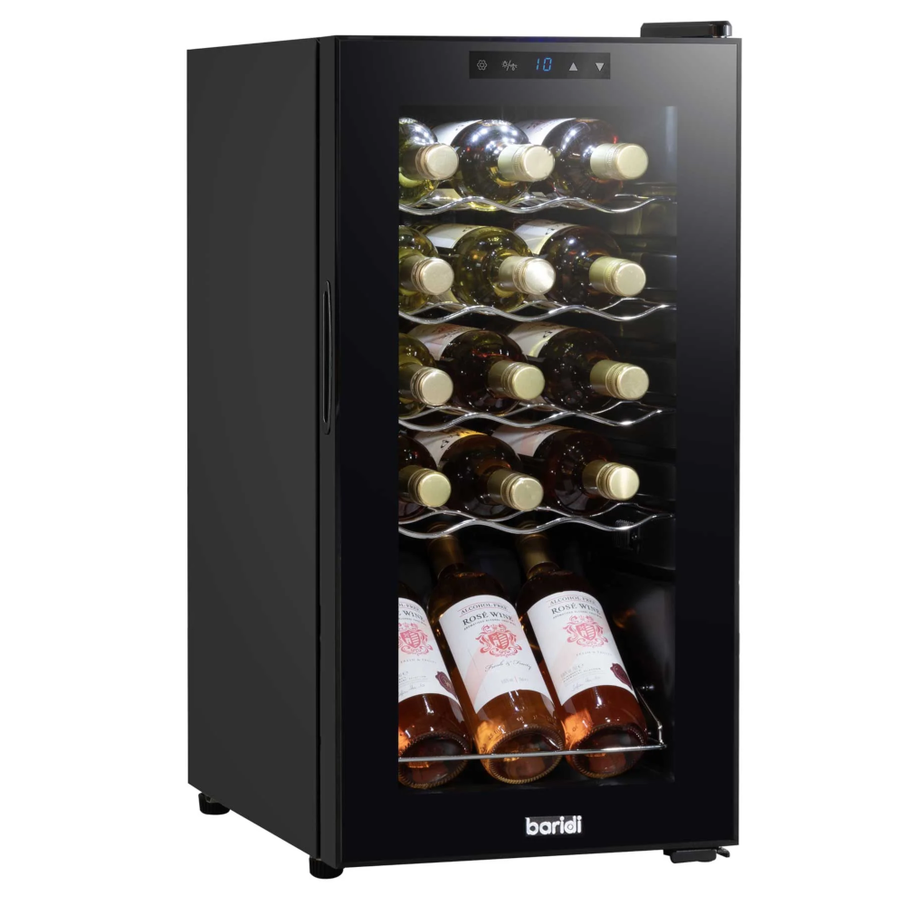 Baridi DH5 Wine Cooler Fridge with Digital Touchscreen Controls, LED Light, 15 Bottle Capacity, Black