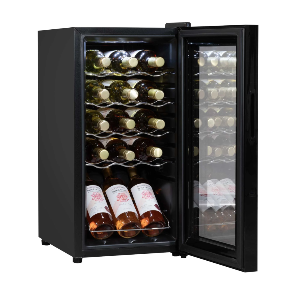 Baridi DH5 Wine Cooler Fridge with Digital Touchscreen Controls, LED Light, 15 Bottle Capacity, Black
