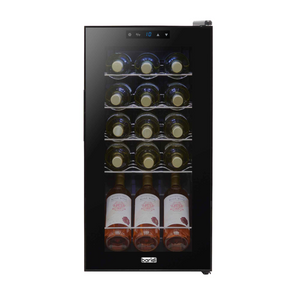 Baridi DH5 Wine Cooler Fridge with Digital Touchscreen Controls, LED Light, 15 Bottle Capacity, Black