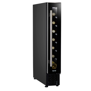 Baridi DH76 Slim Wine Cooler Fridge with Digital Touchscreen Controls, LED Light, 7 Bottle Capacity, Black