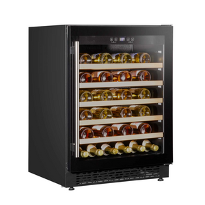 Baridi DH78 Wine Cooler Fridge with Digital Touchscreen Controls, LED Light, 54 Bottle Capacity, Black