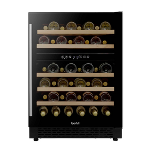 Baridi DH79 Dual Zone Wine Cooler Fridge with Digital Touchscreen Controls, LED Light, 46 Bottle Capacity, Black