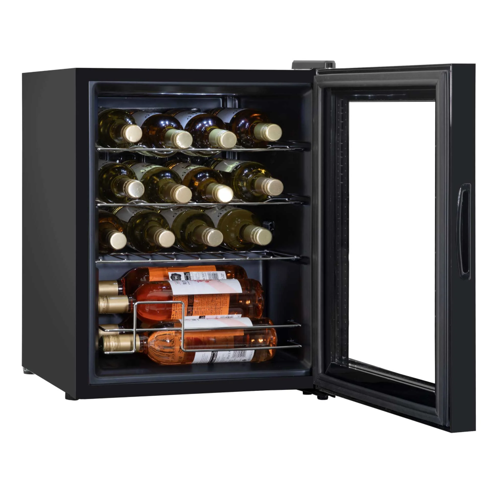 Baridi DH7 Wine Cooler Fridge with Digital Touchscreen Controls, LED Light, 16 Bottle Capacity, Black