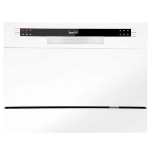 Baridi DH83 Compact Tabletop Counter Dishwasher, 6.5 Litre Capacity, 6 Place Settings, 6 Programmes, White