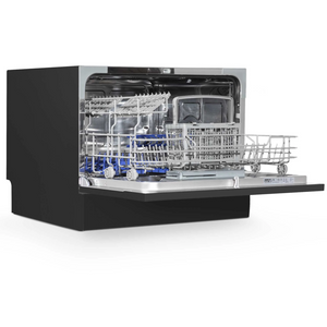 Baridi DH85 Compact Tabletop Counter Dishwasher, 6.5 Litre Capacity, 6 Place Settings, 6 Programmes, Black