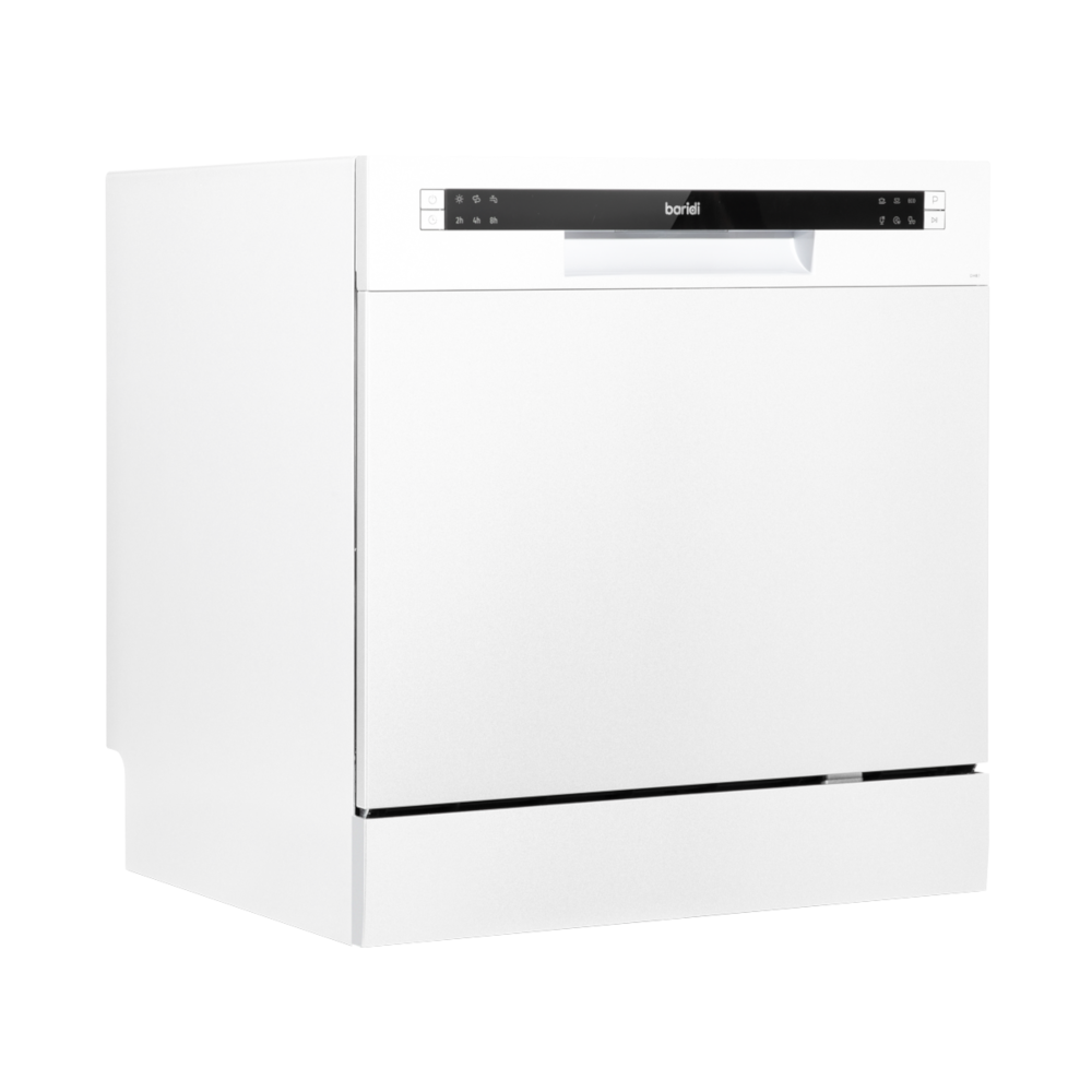 Baridi DH86 Compact Tabletop Counter Dishwasher, 8 Litre Capacity, 8 Place Settings, 6 Programmes, White