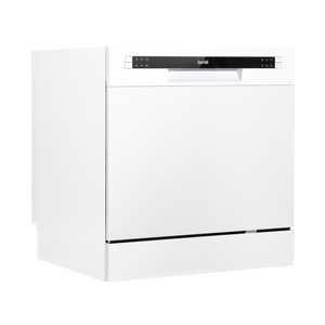 Baridi DH86 Compact Tabletop Counter Dishwasher, 8 Litre Capacity, 8 Place Settings, 6 Programmes, White