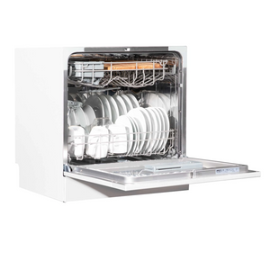 Baridi DH86 Compact Tabletop Counter Dishwasher, 8 Litre Capacity, 8 Place Settings, 6 Programmes, White