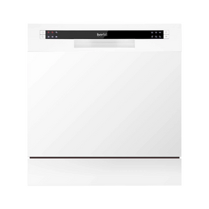 Baridi DH86 Compact Tabletop Counter Dishwasher, 8 Litre Capacity, 8 Place Settings, 6 Programmes, White