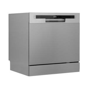 Baridi DH87 Compact Tabletop Counter Dishwasher, 8 Litre Capacity, 8 Place Settings, 6 Programmes, Silver