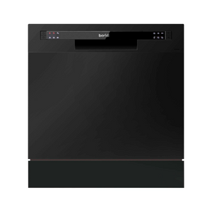 Baridi DH88 Compact Tabletop Counter Dishwasher, 8 Litre Capacity, 8 Place Settings, 6 Programmes, Black