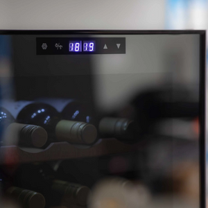 Baridi DH90 Dual Zone Wine Cooler Fridge with Digital Touchscreen Controls, LED Light, 27 Bottle Capacity, Black