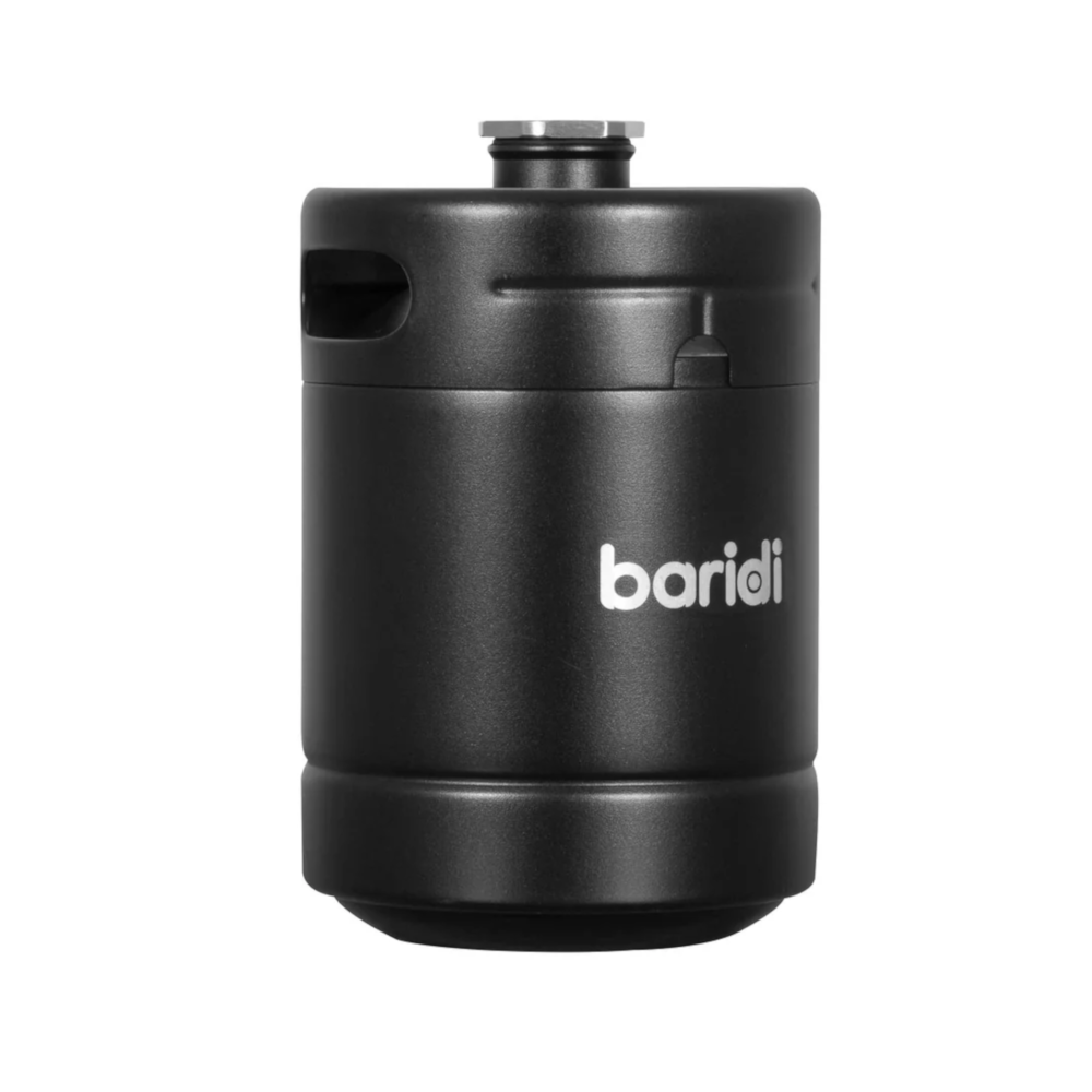 Baridi DH99 Stainless Steel Soft Drink Beer Storage Growler Keg, 2 Litre, Matte Black