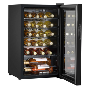 Baridi DH9 Wine Cooler Fridge with Digital Touchscreen Controls, LED Light, 24 Bottle Capacity, Black