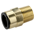 John Guest® Brass Straight Adaptor 15mm x 1/2"BSPT